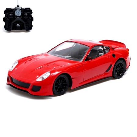 Radio -controlled machine "Sports", 1:16, works from batteries, red color