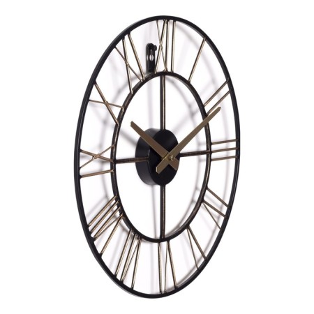 Wall clock, interior: loft, silent, d-40 cm, bronze-1