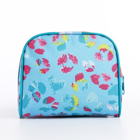 Lightning cosmetic bag, external pocket, blue color-1