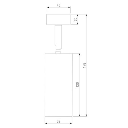 Lamp ceiling Elektrostandard, Diffe Led 10 W, 57x52x175 mm, IP20, white, black color-2