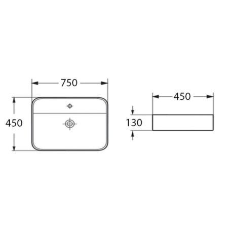Comforty 78500D pad, rectangular, white color, 75 cm-5
