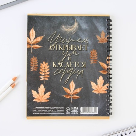 Planing-HEARD “Gift to the Teacher”, A5 format, 45 sheets, a soft cover on a spiral with dividers-12
