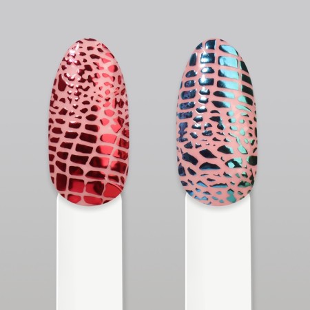 Nail stickers "Alligator", foil, multi -colored-5