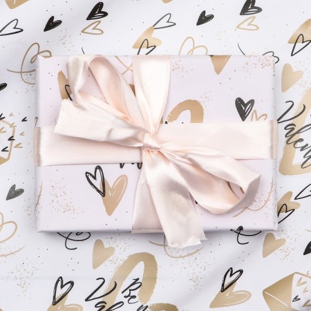 Package paper, glossy "Valentine’s Day", 70 x 100 cm, 1 sheet