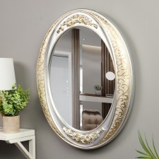 Interior mirror, wall -mounted, 63.5x53.5 cm, silver silver