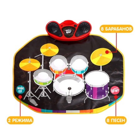 Musical rug "Drummer installation", 78 × 60 cm-2