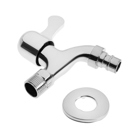 Water tap with Zein fitting, 1/2 ", flat handle, zinc, crane-bugs, chromium-5