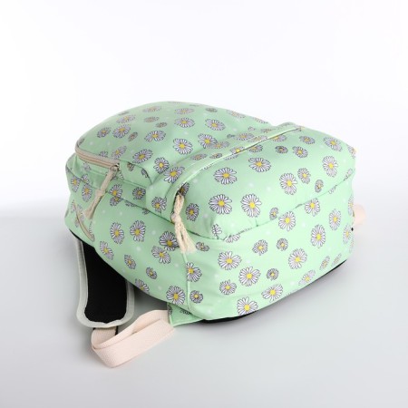 A backpack with a zipper, bag, cosmetic bag, green color-4