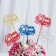 Topper "Happy Birthday, with stars" 12 × 7.5 cm, color mix, give beautifully