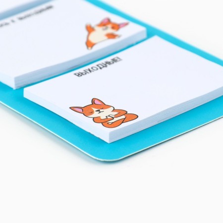 Stickers with a sticky layer of "Corgi Week", 3 pcs, 30 liters-1