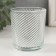 Bank for candles glass "inclined lines" transparent 200 ml 7.5x7.5x8.2 cm