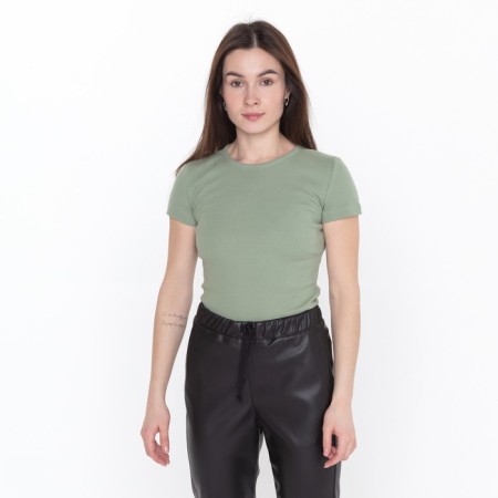 T -shirt female, green color, size S (42)