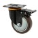 Furniture wheel Cappio d = 100, on the site, with a stop, rotary, TPR coating