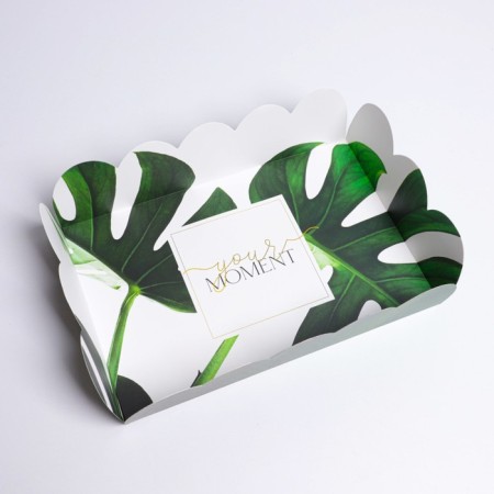 Cookie box, confectionery packaging with PVC lid, eco, 20 x 30 x 8 cm-3