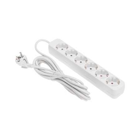 Extension cord Standard 6 nests, 5m, 3x1.0mm², s/h, white rexant-1