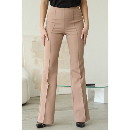 Female trousers, size 50, beige color-3