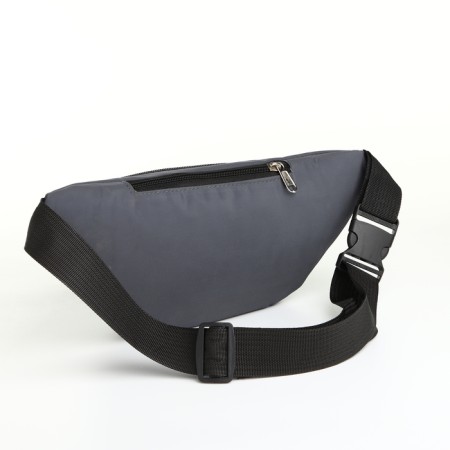 Lightning waist bag, 3 outer pockets, gray color-3