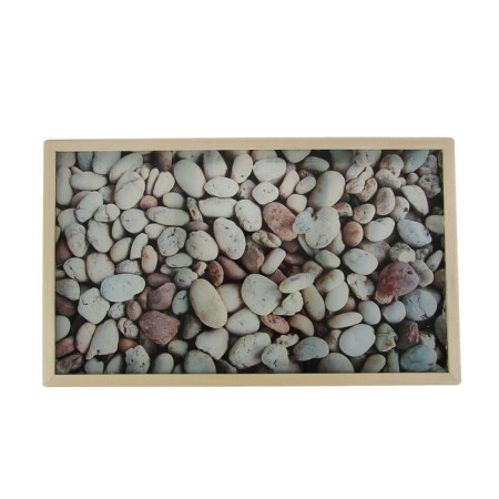 Breakfast table "Stones" glass surface 50x30cm-1