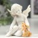 Polystone souvenir "Snowthrough angel with colored rabbit" 6.8x6.5x6 cm