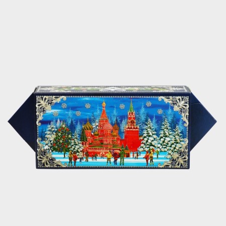 New Year. Gift box New Year's Enterprise Small "Kremlin" 20 x 10 x 6 cm.-1