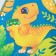 Baby backpack for the boy "Dinosaur", 23x20.5 cm, lightning department