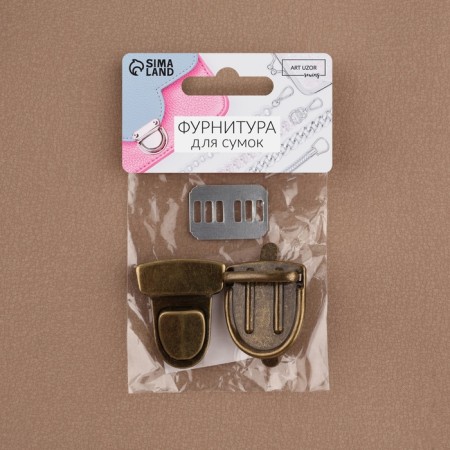Bag -4 × 3 cm fastener, bronze color-6