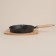 Cast -iron pan on a wooden stand Sl Home, D = 20, H = 4 cm, Black Color