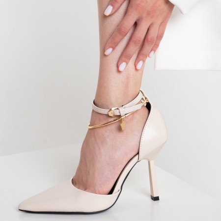 Women's shoes, champagne color, size 38-2