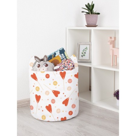 Basket for toys "Sweet heart, size 35x35 cm