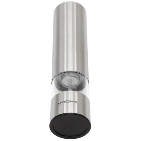 Electric Mill Krona Salz Pfeffer Inox, metal, from batteries, silver-1