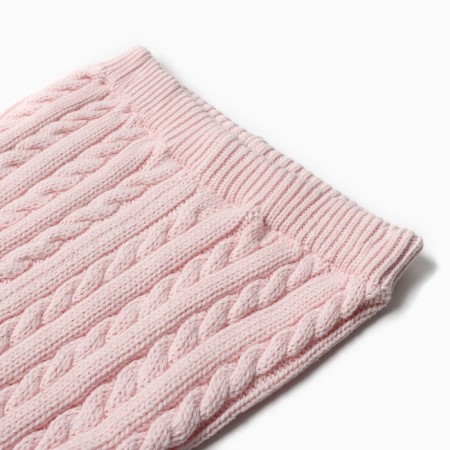 Knitted set (jumper, trousers, hat), pink color, height 62 cm-6