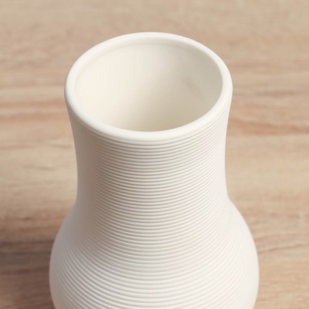 VAZA Ceramics Table "Eliot" bend, D-6 cm, 14x9 cm, white-1
