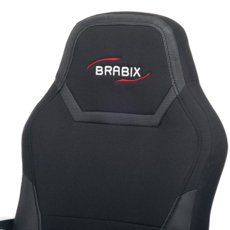 Playing armchair Brabix Alpha GM-018, fabric/eco-leather, black-4