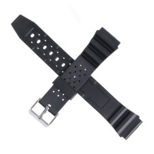 Watch strap, 18 mm, silicone, l-22.5 cm, black