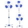 Fan 3 in 1 WR-825, floor, desktop and wall, 40 watts, 3 modes, white and blue