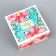 The box is folding, the lid is, "compliment", 10 x 10 x 5 cm without a window