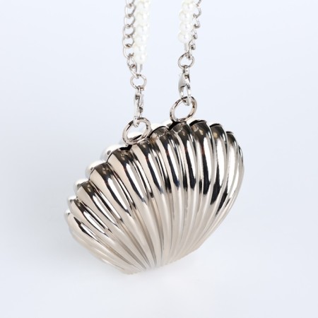 Female bag on a magnet, silver color-5