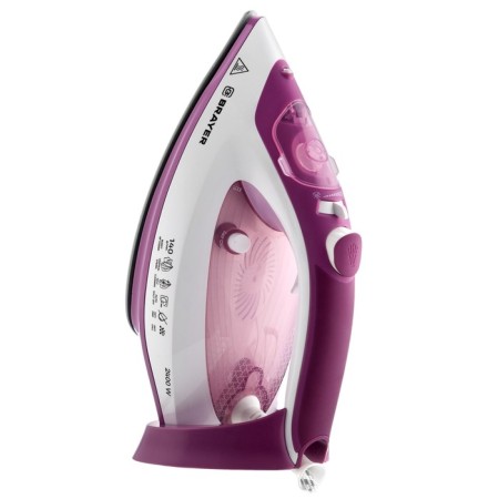 Iron Brayer 4006br, 2400 W, 280 ml, ceramic sole, 25 g/min, 280 ml, white-pink-3