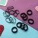Hair elastic band "Fleeca" (set of 110 pcs ± 10) 2 cm, black
