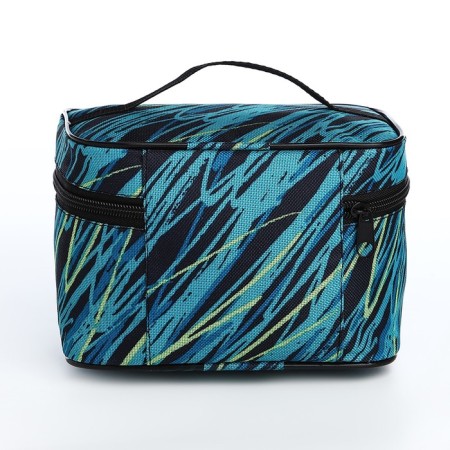 Cosmetic bag with lightning, blue/black color-1