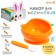Set for feeding, food silicone, orange color