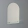 Mirror in a bathroom with a shelf, semi -oval, 35 × 50 cm