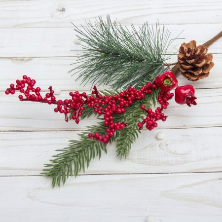 Decor "Winter Dreams" berries, bump, 30 cm