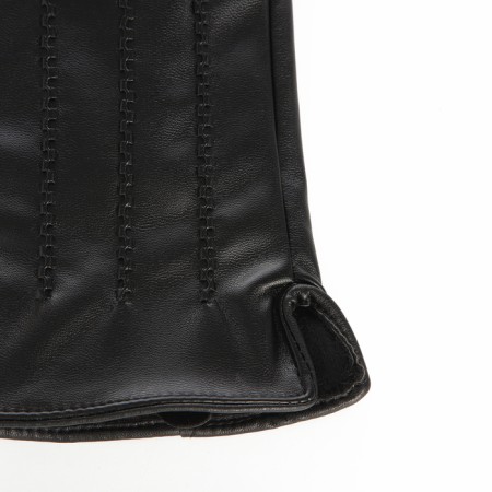 Gloves of wives 24*1*9 cm, leather claim, without insulation (c), dimensionless, 3 lines, black-1