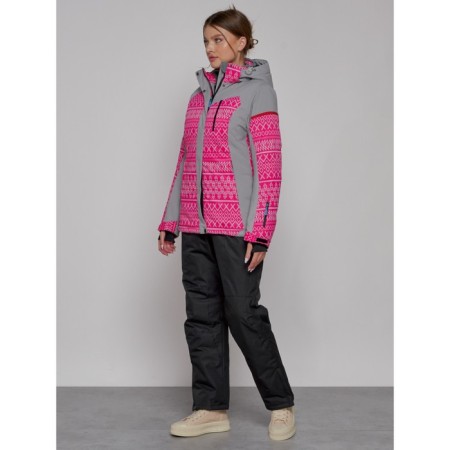 Ski jacket female winter, size 42, pink color-13