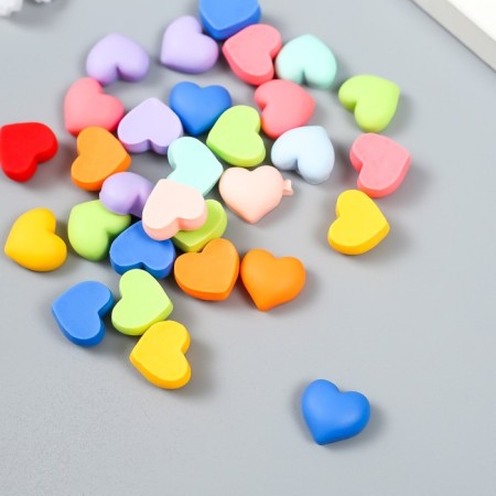 Decor for creativity plastic "Matte heart" set of 30 pcs mix 0.6x1.2x1.3 cm-1