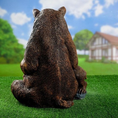 Garden figure "Bear with a teddy bear" 40x40x45cm-2