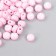 Beads for creativity plastic "English letters" Pink set 20 grams 0.4x0.7x0.7 cm