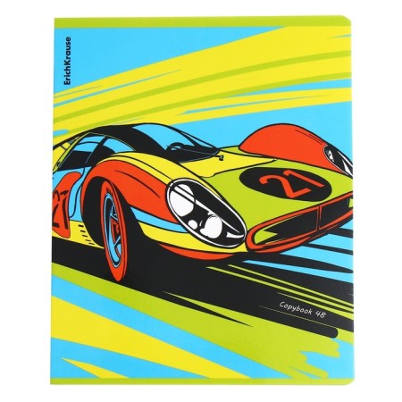 Notebook of 48 sheets in the Erichkrause "Neon Car", glossy lamination, cover coated cardboard, mix-5