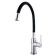 Fashun A54801-7 kitchen mixer, single-leaf, flexible spout, stainless steel, black